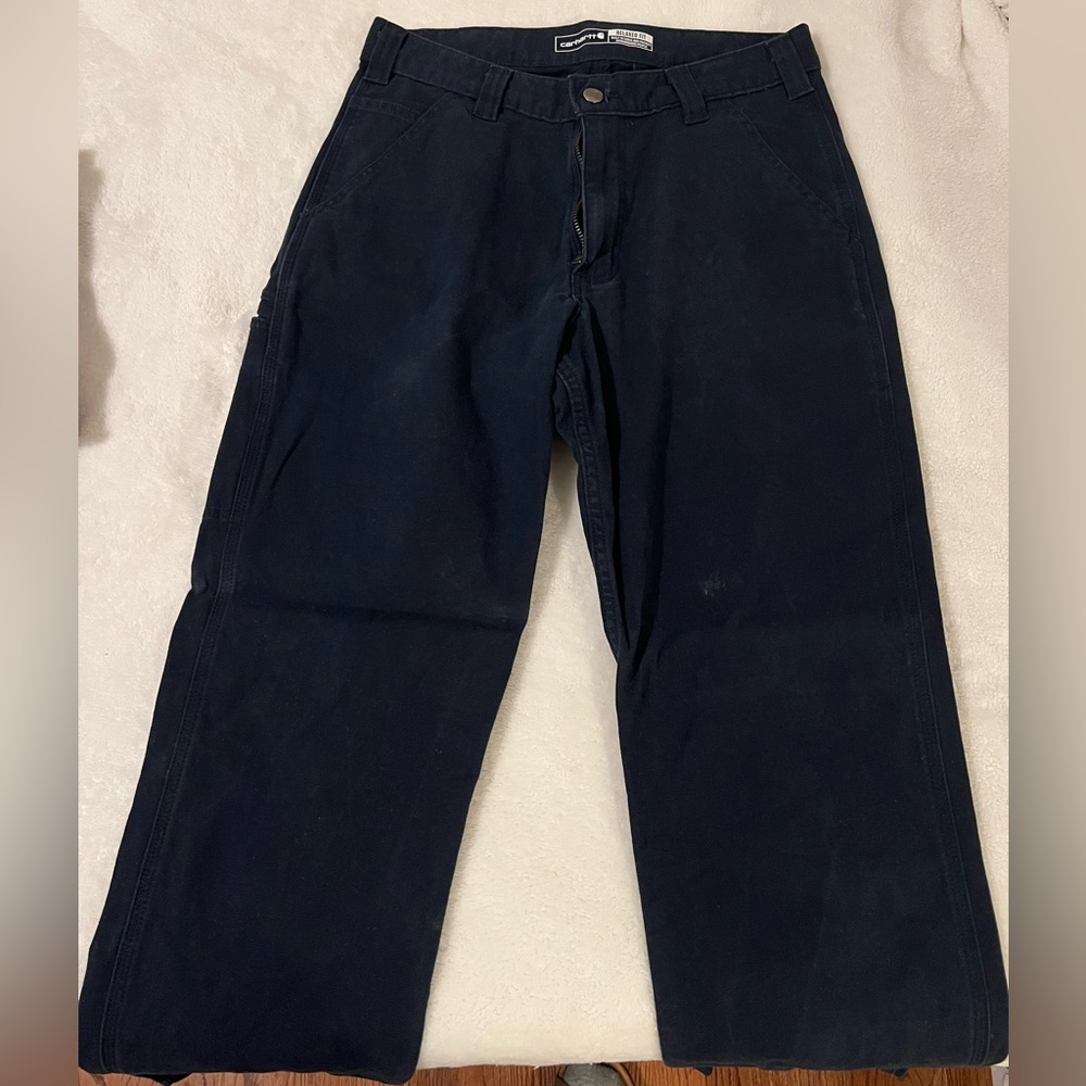 Carhartt Relaxed Fit Navy Pants 31x32